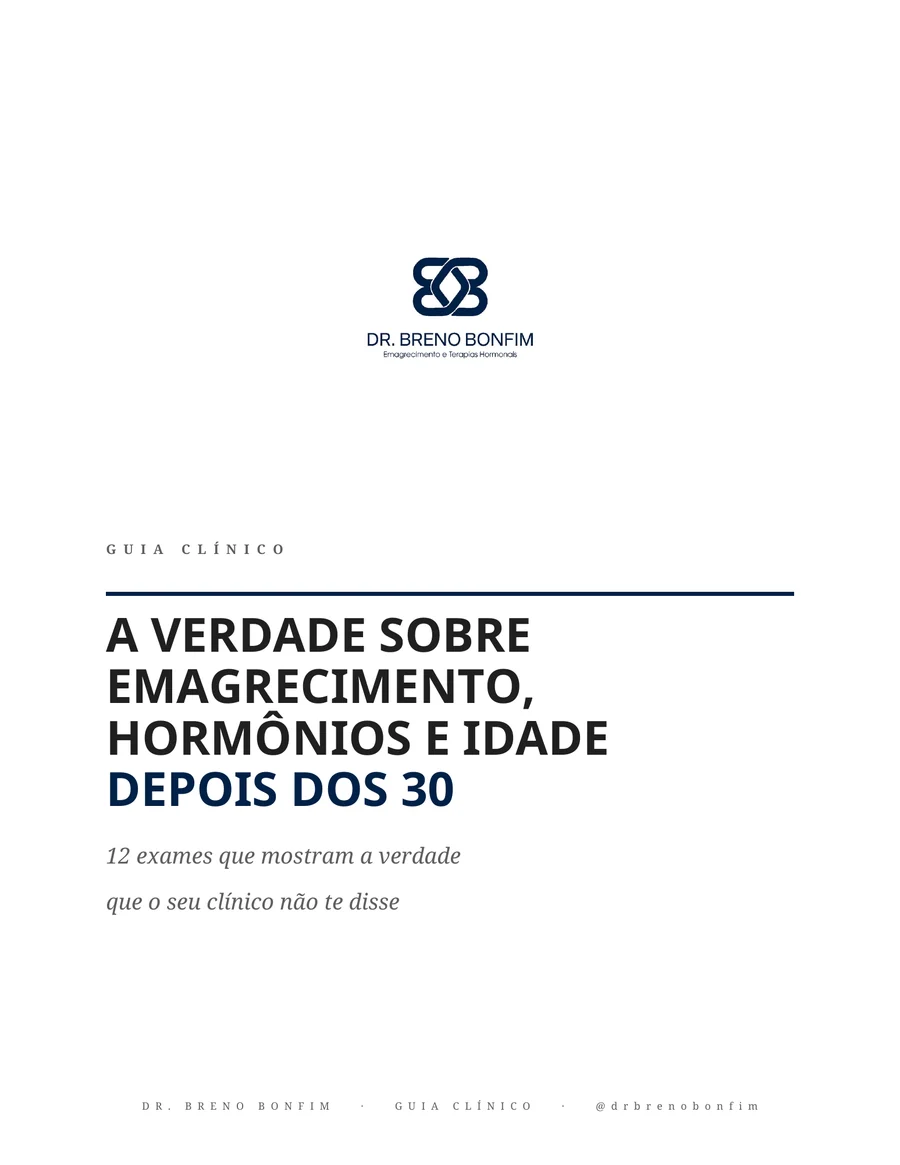 Capa do guia A Verdade Sobre Emagrecimento, Hormônios e Idade Depois dos 30